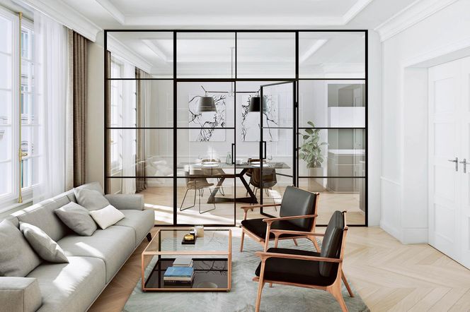 Szklane przegrody we wnętrzach