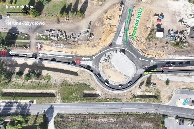 Ruch wahadłowy na Wojska Polskiego. Kolejny etap budowy ronda