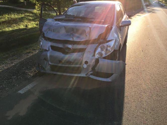 Czechowizna. Wypadek na DK 65. Zderzenie hondy z toyotą
