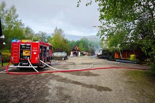 Pożar hotelu w Bieszczadach [ZDJECIA] 