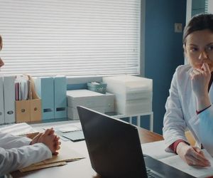 M jak miłość odc. 1867. Aneta (Ilona Janyst), Kasia (Paulina Lasota)