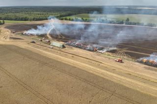 Wielki pożar w pow. opoczyńskim. Tak wyglądała walka z żywiołem w Białaczowie