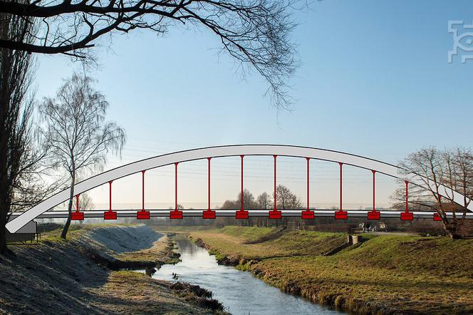 Most w kolorze czerwonym