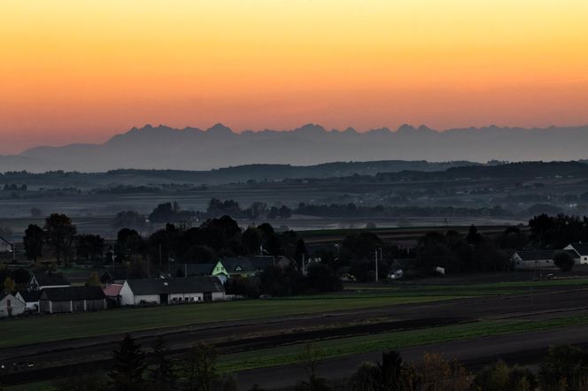 Widok na Tatry ze świętokrzyskiego Ponidzia 