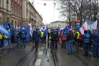 Wielki protest hutników w Krakowie