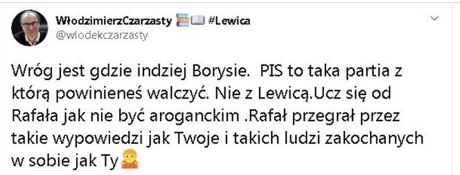 Borys Budka, Włodzimierz Czarzasty. Kłótnia na Twitterze