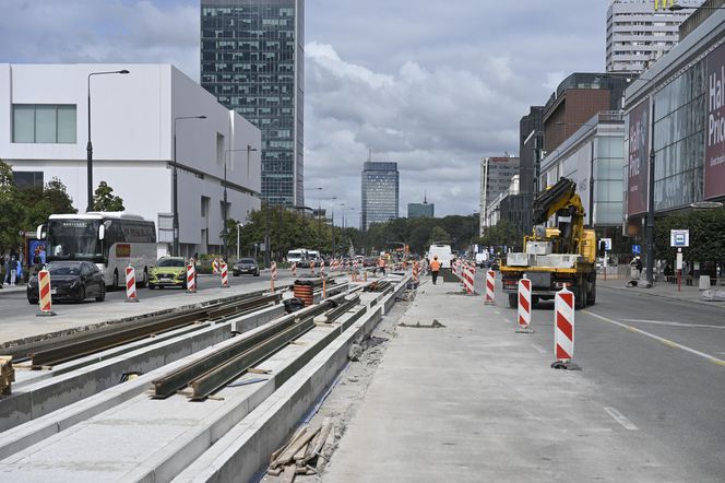 Remont torowiska na ul. Marszałkowskiej (sierpień 2025)