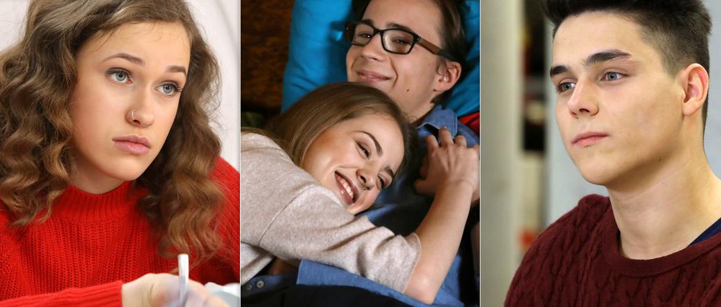 Barwy szczęścia odcinek 1637, Angela (Helena Englert), Oliwka (Wiktoria Gąsiewska), Kajtek (Jakub Dmochowski), Eryk (Patryk Cebulski)