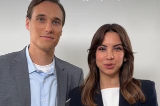 M jak miłość nowy sezon. Aneta (Ilona Janyst), Olek (Maurycy Popiel) na planie