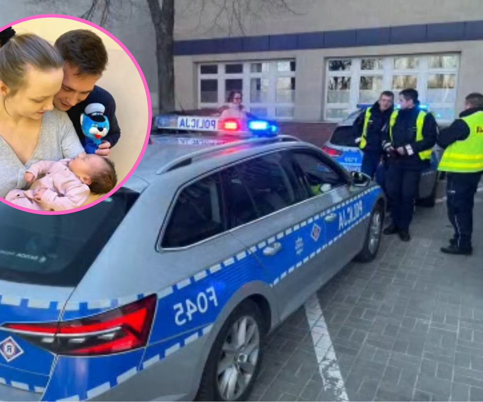 Policja eskortowała ich w drodze na porodówkę.