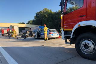Wypadek na autostradzie A4 pod Wrocławiem 