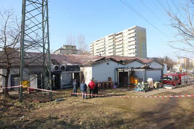 Pożar biedronki w Katowicach