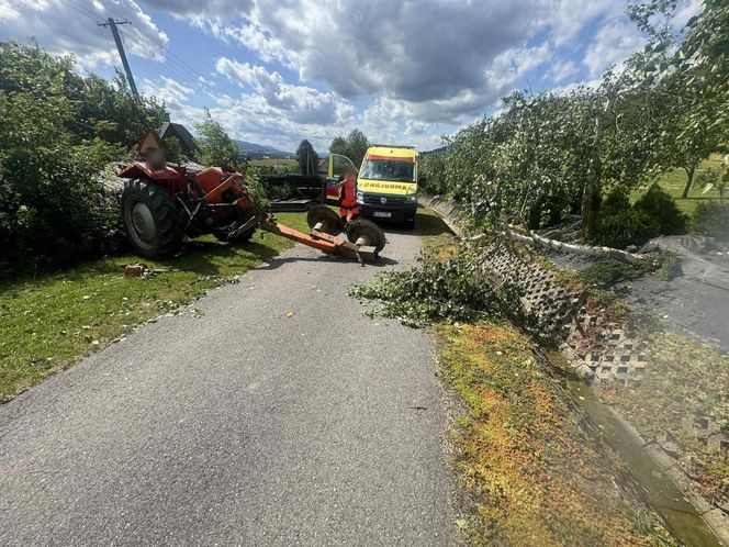 Mordarka. Pijany jak bela 48-latek uderzył ursusem w drzewo i staranował szopę. Miał 8 promili!