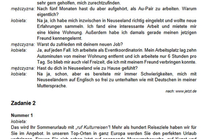 Matura 2021, język niemiecki. Transkrypcja nagrań. Co było na maturze 2021 z języka niemieckiego?