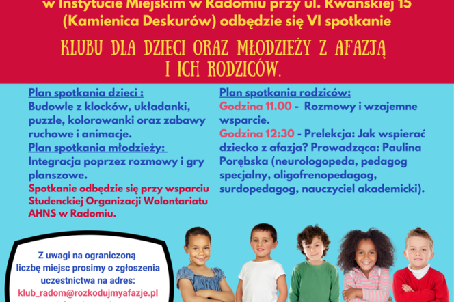 Już 15 kwietnia kolejne spotkanie dla rodziców wychowujących dzieci z afazją