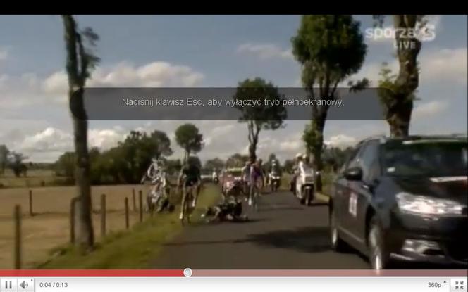 johny hoogerland, tour de france, wypadek