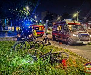 Niecodzienne zdarzenie w Tychach. Zderzenie dwóch elektryków. Są w szpitalu