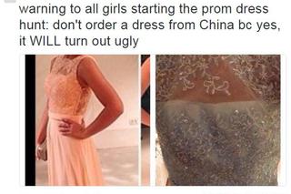 Nie zamawiaj sukienek z Chin