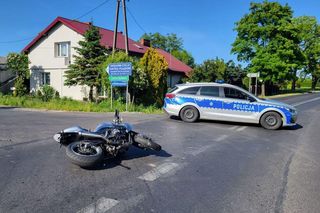 Wypadki z udziałem motocyklistów. Zdjęcia z materiałów policyjnych