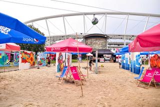 Tak wygląda sztuczna plaża przy Stadionie Śląskim. Rozkręcaliśmy tam imprezę w ramach Eska Summer City