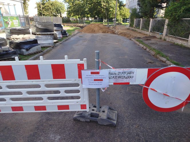 Roboty drogowe na ulicy Błonie w Siedlcach