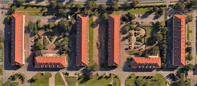 Szczecin w szczególe według Google Earth