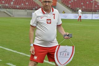 Premier Morawiecki na specjalnym meczu. Stadion Narodowy im. Kazimierza Górskiego