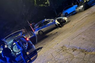 Pościg za złodziejem kół w Warszawie. Pirat drogowy staranował radiowóz!