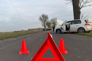 Poważny wypadek podczas wymijania w pow. gostyńskim. Lądował śmigłowiec LPR