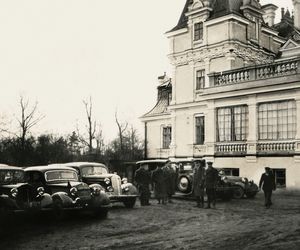 Pałac w Guzowie - fragment pałacu i oranżeria - przed 1939 r.