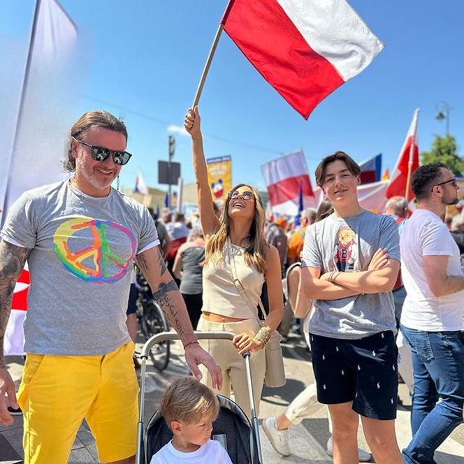 Małgorzata Rozenek i Radosław Majdan na Marszu 4 czerwca