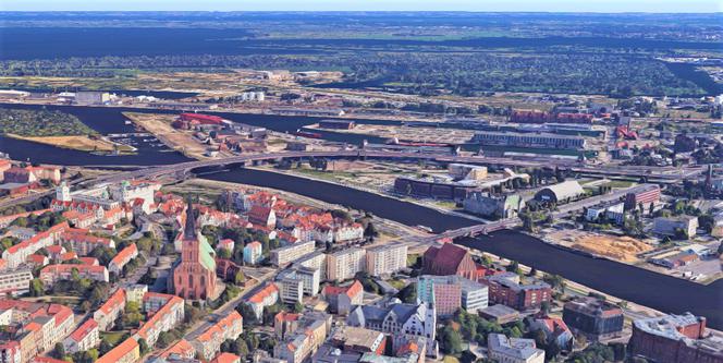 Bomba lotnicza z czasów II wojny światowej na Łasztowni