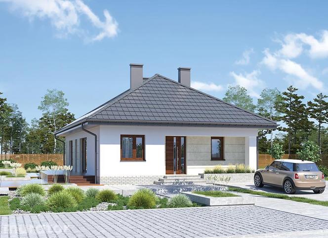 Projekt domu piętrowego do 100 m² z 4 pokojami. Dom Od serca z katalogu Muratora na wąską działkę