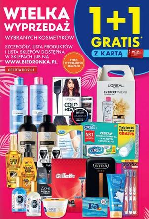 wielka wyprzedaż kosmetyków 1+1 gratis