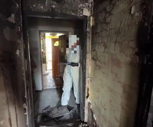 Policjanci pokazali jak wygląda wnętrze spalonego budynku w Ząbkach. Wstrząsające obrazki
