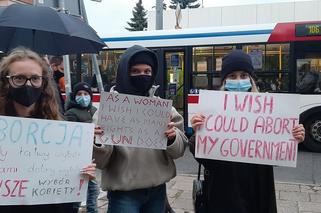 Protest kobiet - blokada ulic w Olsztynie