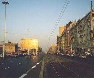 Aleje Jerozolimskie. Widok od skrzyżowania z ulicą Emilii Plater w kierunku Wisły, 1991
