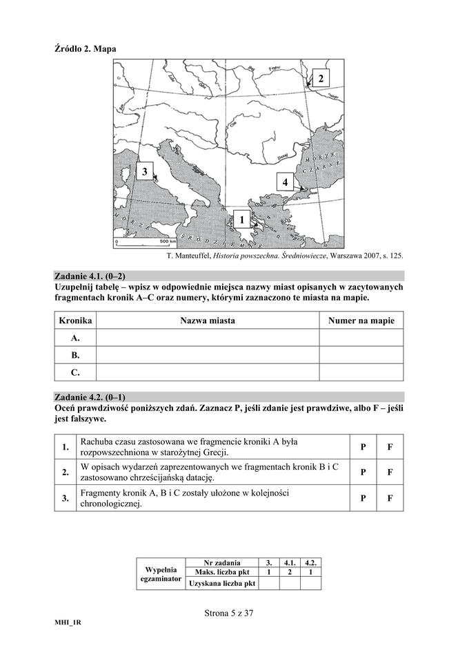 ARKUSZE CKE - Matura historia 2019