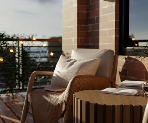 Minimalistyczny balkon