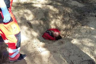 CHCIAŁ ZASYPAĆ SIĘ W LISIEJ NORZE.