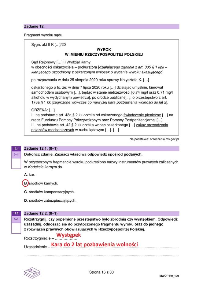 Matura 2025: WOS poziom rozszerzony. ODPOWIEDZI 13.05.2025 [FORMUŁA 2023]