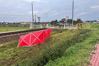 Wypadek na przejeździe kolejowym w Chorzelowie