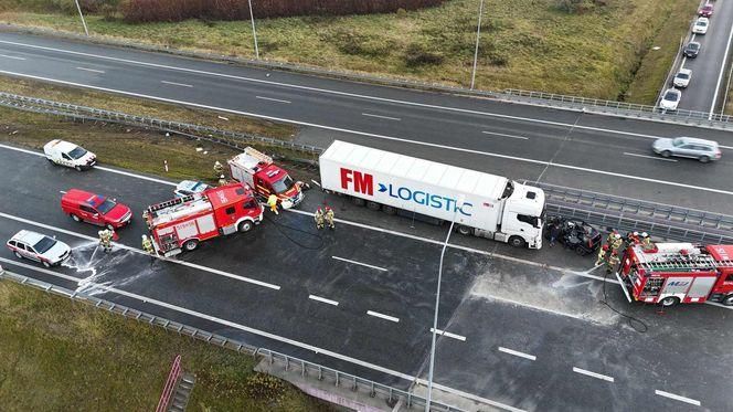 Wypadek na A2 pod Mińskiem Mazowieckim