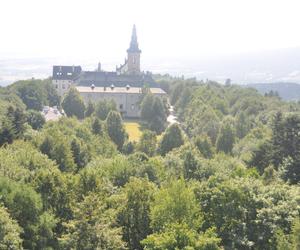 Piękne Góry Świętokrzyskie widziane ze słynnej wieży