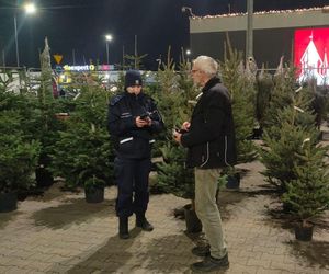 Policjanci z Grudziądza kontrolują sprzedawców choinek