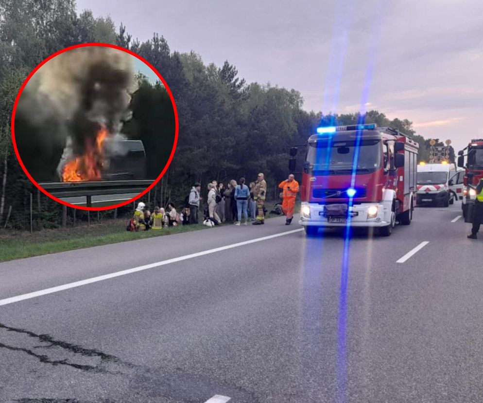 Autobus spłonął na A4. Dantejskie sceny na Opolszczyźnie