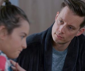 Na Wspólnej odc. 4045. Darek Żbik (Michał Mikołajczak), Kasia (Julia Chatys)