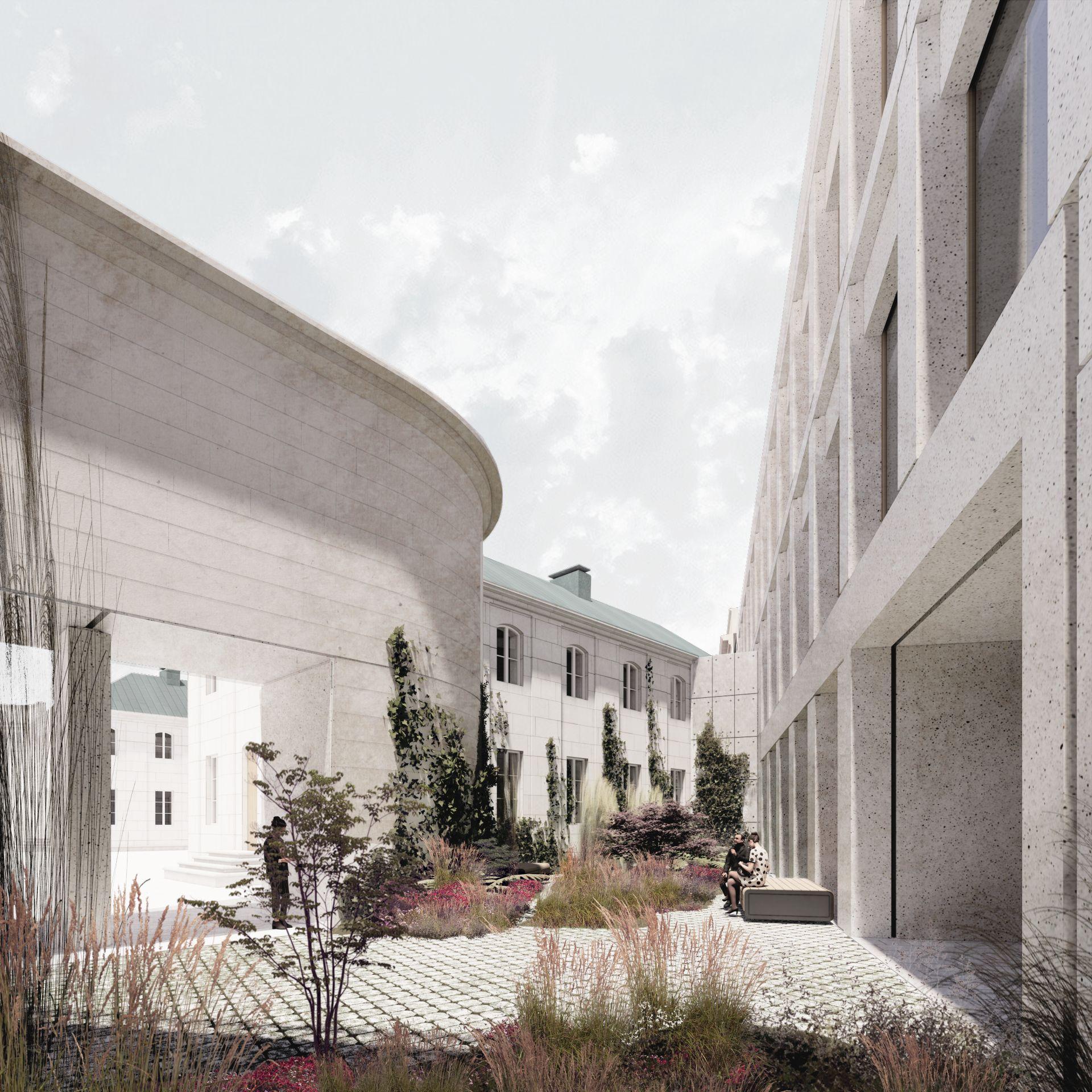 Wewnętrzny dziedziniec Pałacu Saskiego