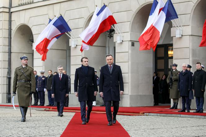 Spotkanie Prezydenta Andrzeja Dudy z Prezydentem Emmanuelem Macronem