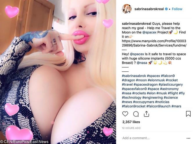 Gwiazda porno chce lecieć w kosmos